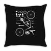bicycle cyclopath bike hobby exploded Throw Pillow