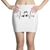 Heart Rhythm Music Mini Skirts