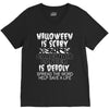 halloween is scary but carcinoid cancer is deadly spread the word help V-Neck Tee