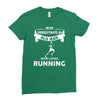 who loves running Ladies Fitted T-Shirt