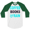 coffee books and rain 3/4 Sleeve Shirt