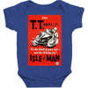 vintage tt race poster, ideal gift or birthday present Baby Bodysuit