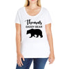 Daddy Bear - Baby Bear Custom Name Ladies Curvy T-Shirt