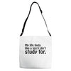 my life feels Adjustable Strap Totes