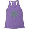 snowflake geek usb green Racerback Tank