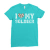 i love my soldier hunter camouflage Ladies Fitted T-Shirt