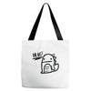 huh dinosaur Tote Bags