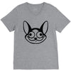 cat character graphic V-Neck Tee
