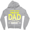 proud dad nurse Zipper Hoodie