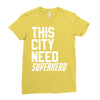 this city need superhero Ladies Fitted T-Shirt