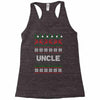 ugly christmas uncle Racerback Tank