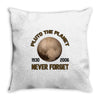 pluto the planet never forget Throw Pillow