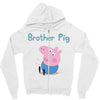 peppa pig brother pig Zipper Hoodie