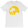 beach silhouette birds sand sunset T-Shirt
