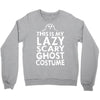 this is my lazy ghost costume 3 Crewneck Sweatshirt