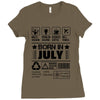 Born In July Ladies Fitted T-Shirt
