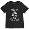 shoot like a girl V-Neck Tee