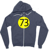 73 the perfect number t shirt the big bang theory cool funny Zipper Hoodie
