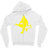 sasquatch guitar gear  funny bigfoot yeti comic monster retro Zipper Hoodie