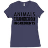 Animals Are Not Ingredients Ladies Fitted T-Shirt
