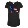 patriotic boxer Maternity Scoop Neck T-shirt