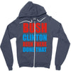 bush clinton large Zipper Hoodie