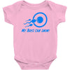 my boys can swim Baby Onesie