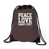 peace. love. sandy feet. Drawstring Bags