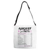 August Girl Facts Leo Adjustable Strap Totes
