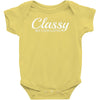 classy but i cuss a little Baby Bodysuit