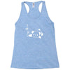 panda flat out with bamboo Racerback Tank