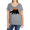 Bear Adventure With Rose Ladies Curvy T-Shirt