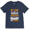 My Son Is Super Awesome His Stepdad V-Neck Tee