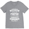 Super Cool Pawpaw Of A Freaking Awesome Granddaughter V-Neck Tee