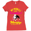 my pitbull is a sweetheart Ladies Fitted T-Shirt