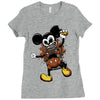 mickey mouse trap Ladies Fitted T-Shirt