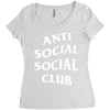 anti social social club White logo Women's Triblend Scoop T-shirt