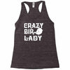 crazy bird lady Racerback Tank