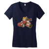 super ryu kart Women's V-Neck T-Shirt