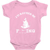 i'd rather be fishing Baby Bodysuit