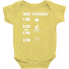 today's beer schedule cycling 6am Baby Bodysuit