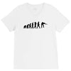 evolution of snooker or pool ape to player mens black new t shirt top V-Neck Tee