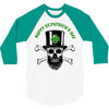 happy saint patrick day skull 3/4 Sleeve Shirt