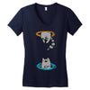 portal cat Women's V-Neck T-Shirt