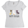 happy meowr Women's Triblend Scoop T-shirt