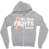 No 0ne Fights Alone Zipper Hoodie