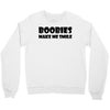 boobies make me smile (2) Crewneck Sweatshirt