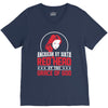 american by birth redhead by the grace of god V-Neck Tee