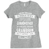 Super Cool Grandmother Of A Freaking Awesome Grandson Ladies Fitted T-Shirt