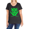 autobot and decepticon symbols Ladies Curvy T-Shirt
